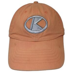 Kubota Logo Embroidered Cotton Slideback Baseball Cap Orange Silver OS Hat